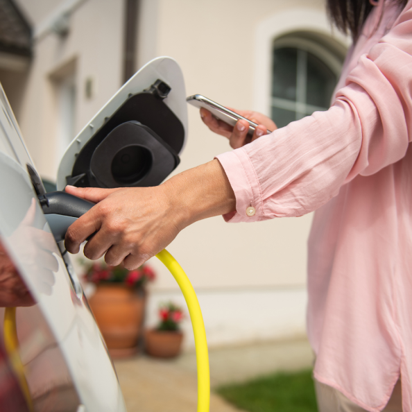 Charging ev car